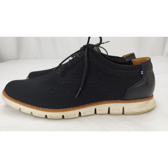 Men's Nautica Size 13 Lightweight Knit Textile Black Lace Up Oxford Style Shoe - Picture 1 of 8